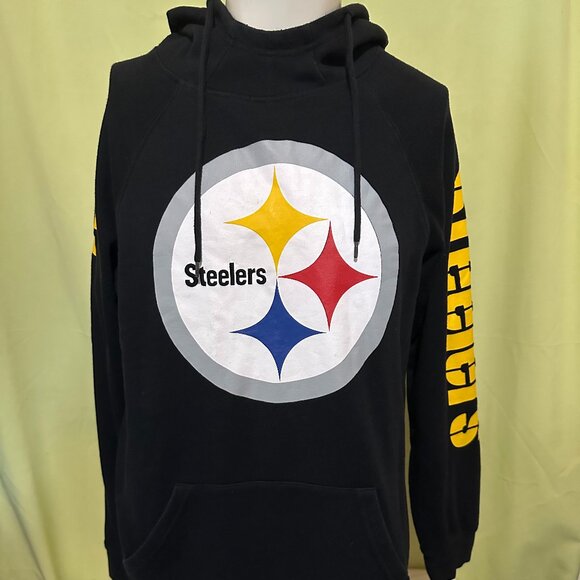 NFL Team Apparel Other - Pittsburgh Steelers Sleeve Spell-out Men's Black Hoodie Sweater Size Medium NFL